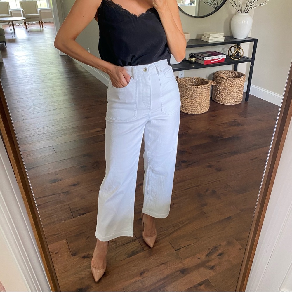 White Wide Leg denim - Picture 2 of 10